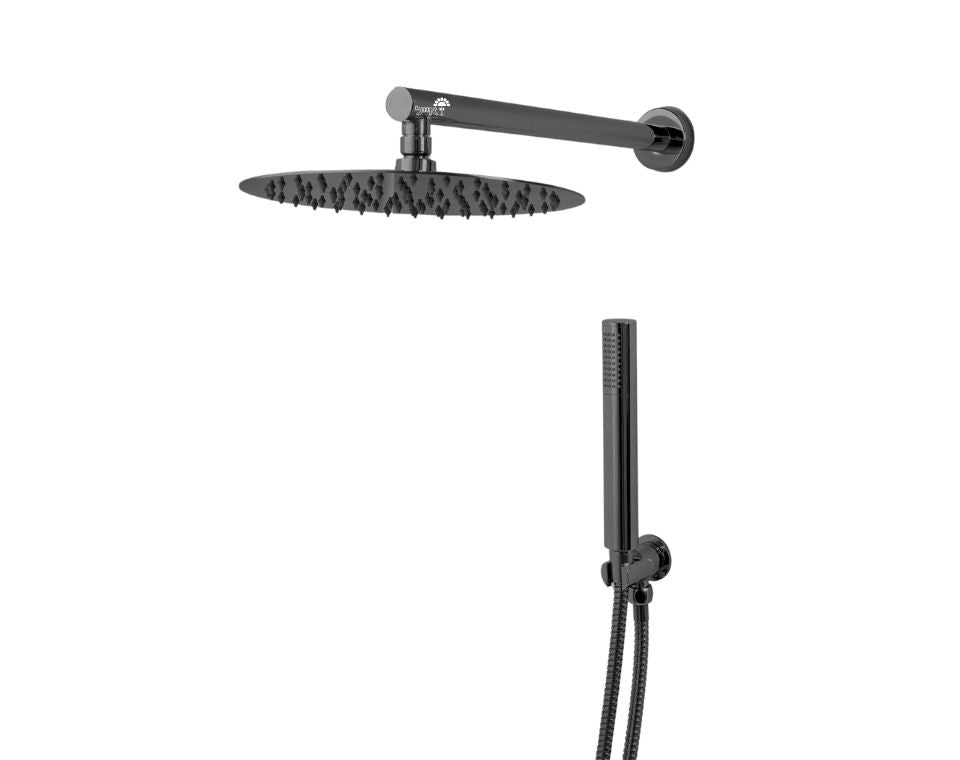 סט 5 חלקים למקלחת | 25 ס"מ | צבע שחור