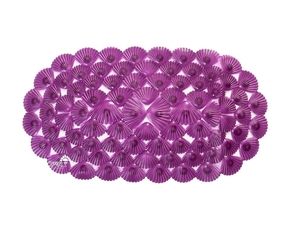 שטיח אמבטיה נגד החלקה "צדפות" | מידות 36X69 ס"מ | ורוד