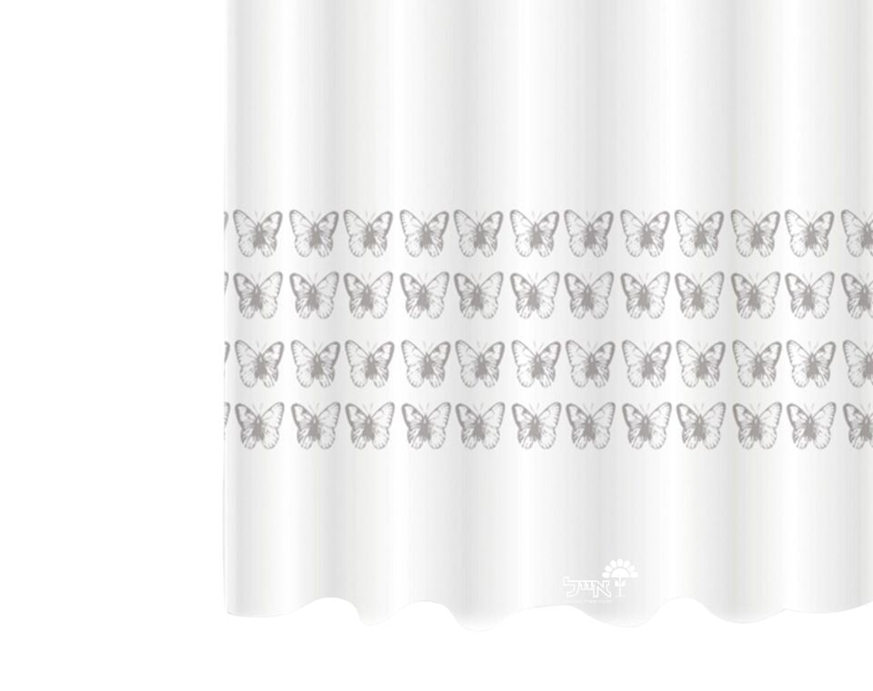 וילון אמבטיה פרפרים | מידות 120X180