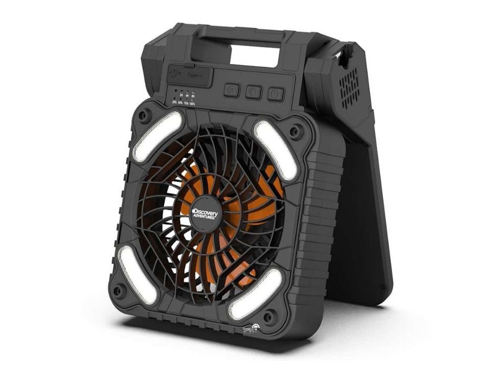 מאוורר נייד סולארי לקמפינג | DS FL 200