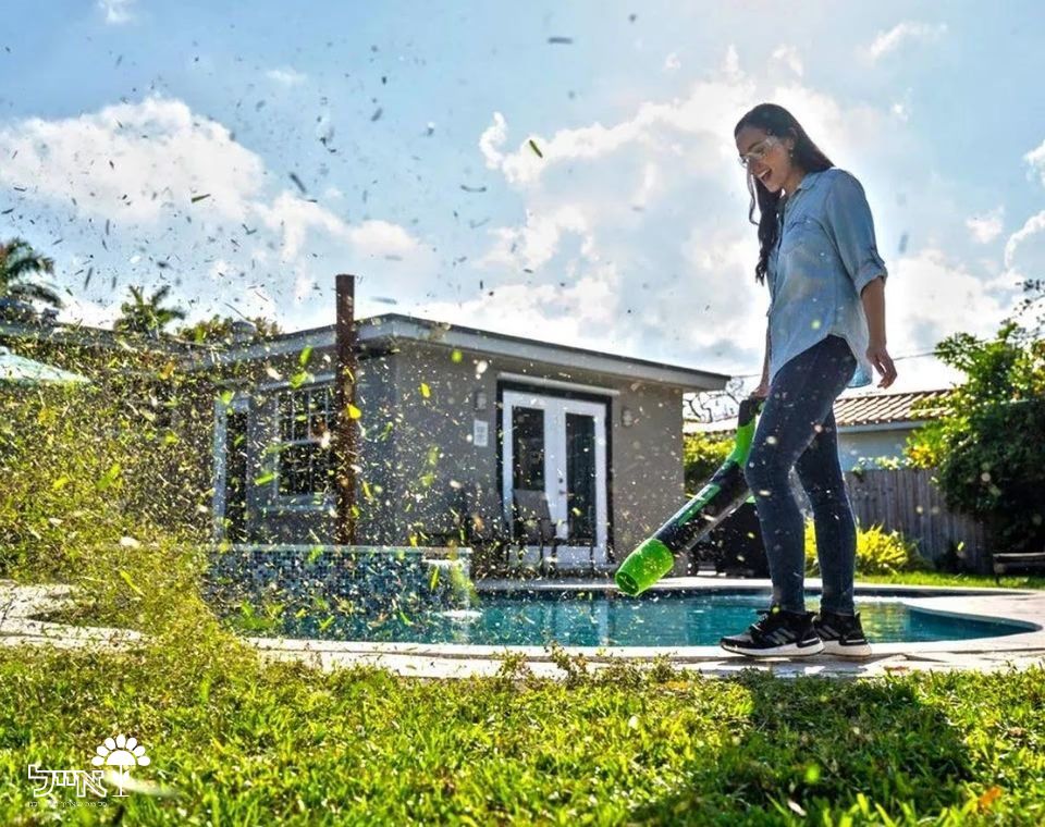 מפוח עלים 48V(2X24V) Brushless עם שתי סוללות 5.0Ah + שקע USB מטען מהיר Dual Port (4A)