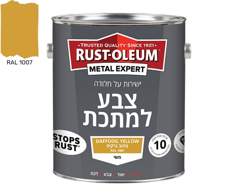 צבע למתכת | מראה חלק משי | ישירות על החלודה | 2.5 ליטר