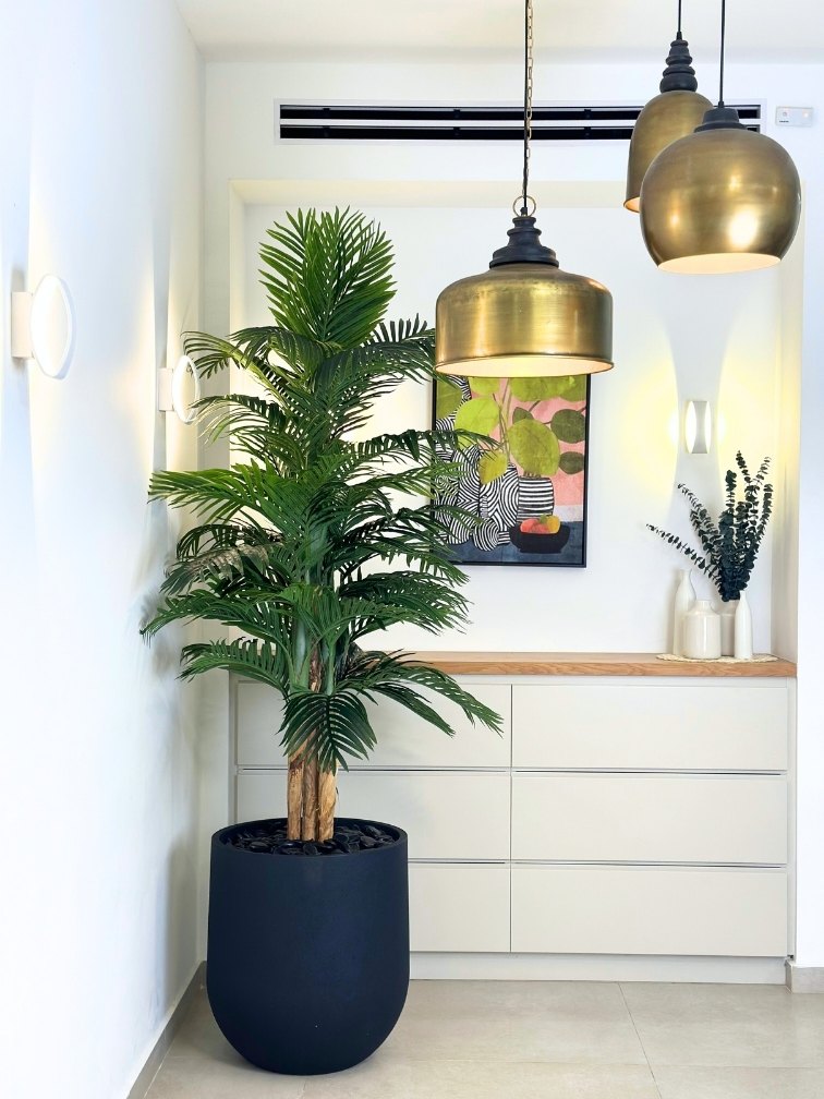 עץ מלאכותי דקל | כד אגס גדול | גובה 2.40 מטר