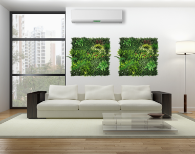 קיר ירוק מתכוונן - עלה משולב צבעוני | 50/50 ס״מ