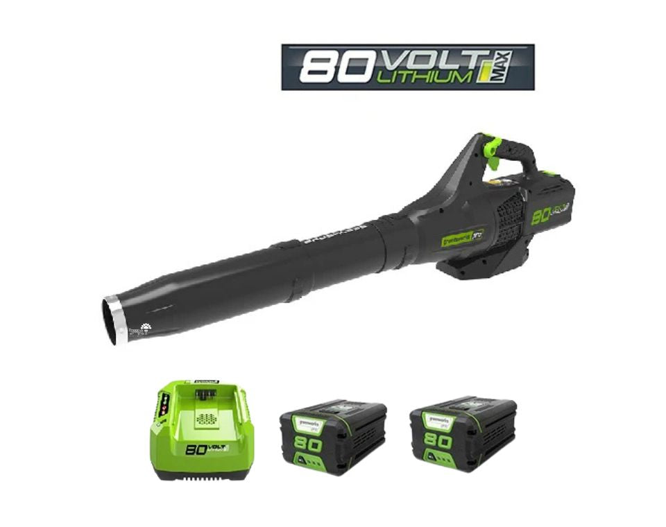 מפוח עלים 80V PRO (חדש) | 2 סוללות 2.0Ah | מטען מהיר