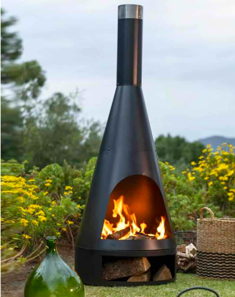 קמין עץ מפלדה | דגם טוסקנה | 44X120 | שחור