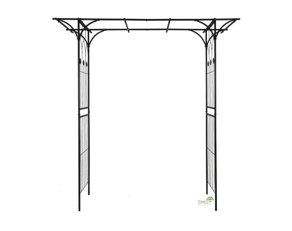 קשת ברזל לטיפוס צמחים | 206X204 | דגם הדס | שחור