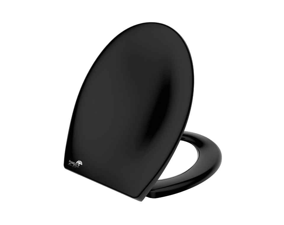 מושב אסלה הידרואלי שליפה מהירה | מידות 371X447 מ"מ | שחור מט