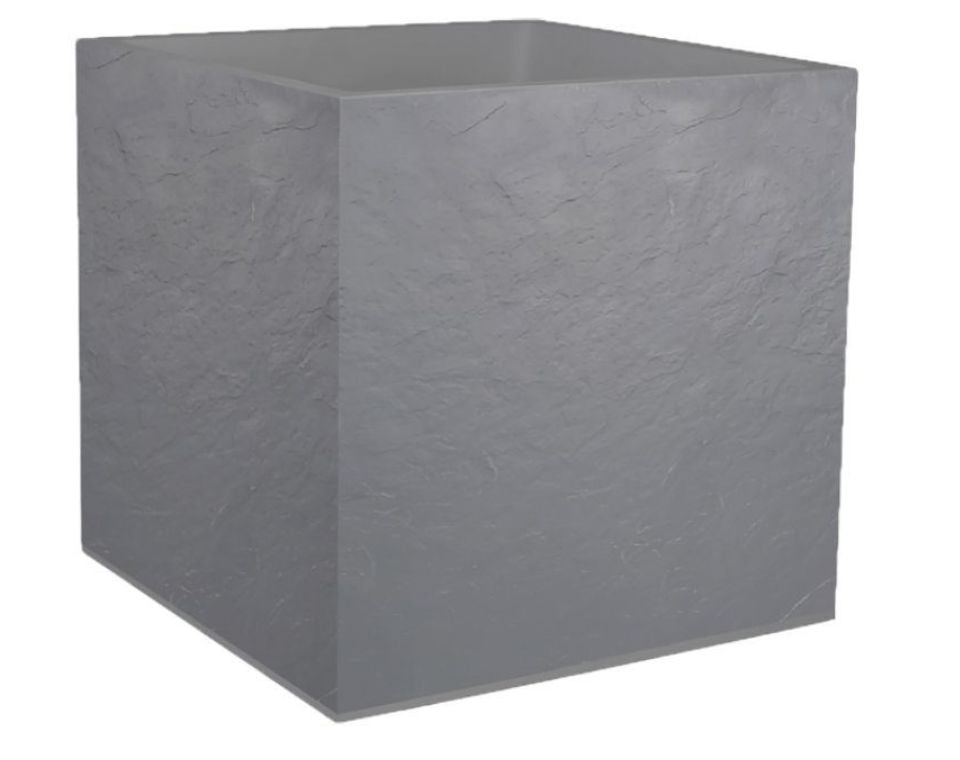 אדנית דמוי אבן | מידות 39.5X39.5X39.5 | אפור בהיר