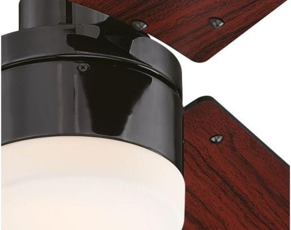 מאוורר תקרה דקורטיבי 42" | דגם Talia | שחור | כולל גוף תאורה מובנה