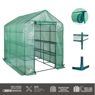 חממה ביתית הכוללת מדפים וכיסוי | דגם 1610 | 143×213 | ירוק