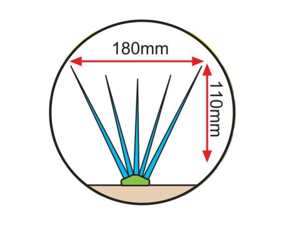 דוקרן להרחקת יונים | דגם W בסיס פוליקרבונט | יחידה אחת