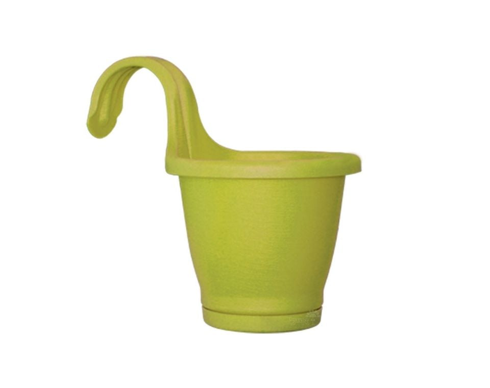 אדנית מעקה | ירוק ליים | 19 ס״מ