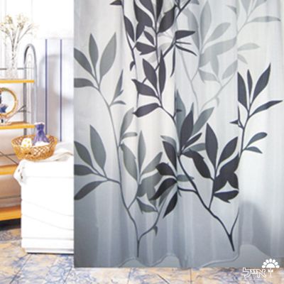 וילון אמבטיה עלים | מידות 240X180