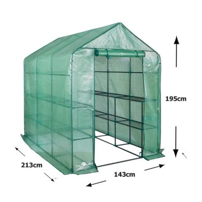 חממה ביתית הכוללת מדפים וכיסוי | דגם 1610 | 143×213 | ירוק