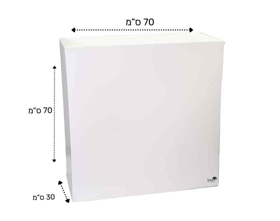 אדנית רוטו רחב גבוה | לבן | 70X30X70