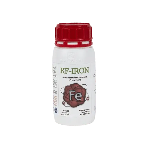 KF-IRON | דשן אורגני להשלמת מחסורי ברזל בצמחייה ובקרקע | 250 מ"ל
