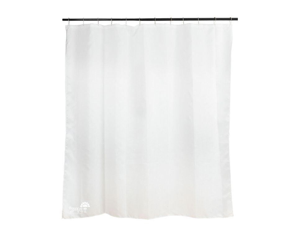 וילון אמבטיה מבד קלאסי | מידות 240X180 | לבן