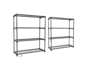 מעמד ברזל כפול לעציצים | 4 קומות | דגם 08907 | 106X90 | שחור-ירוק