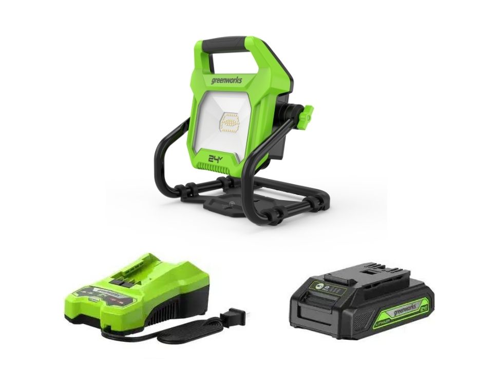 פנס מתכוונן | 2000 לומן | 24V | כולל סוללה 2Ah ומטען מיקרו