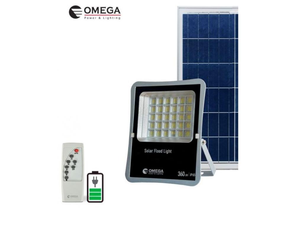 פנס הצפה סולארי נטען | בגוף של 200W