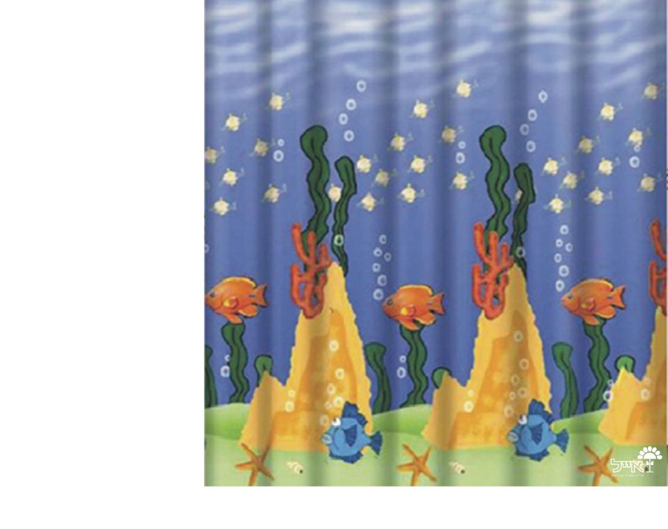 וילון אמבטיה קרקעית ים | מידות 120X180