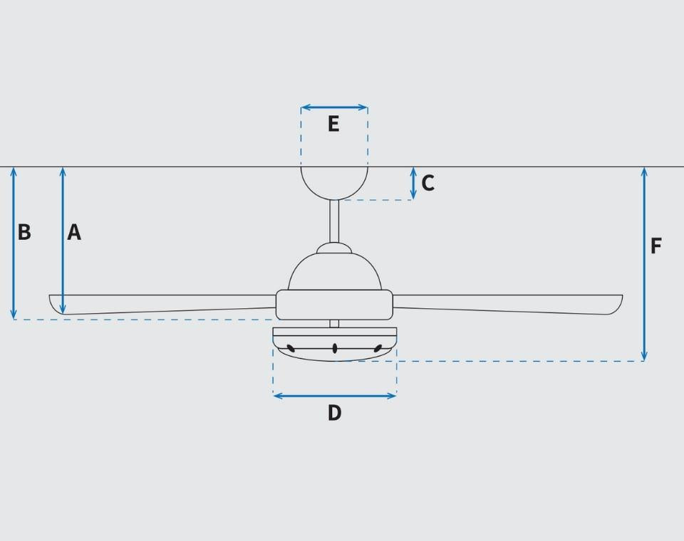 מאוורר תקרה דקורטיבי 42" | דגם Talia | ברונזה | כולל גוף תאורה מובנה