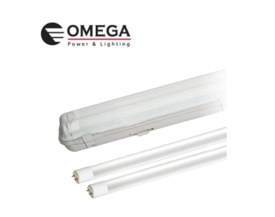 גוף תאורה לד מוגן מים | אור יום | LED T8 2X22W