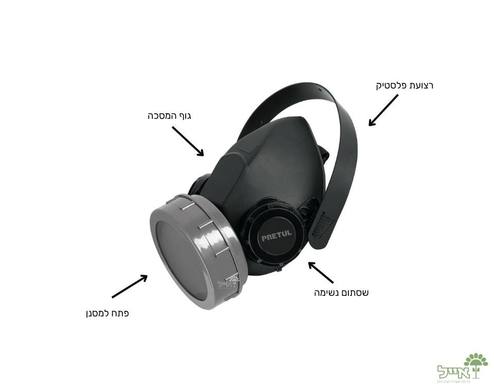 מסכת ריסוס + פילטר | פילטר אחד