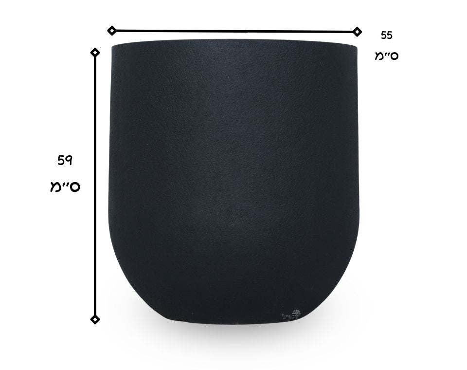 כד עגול | דגם פניקס | קוטר 55X59 | שחור