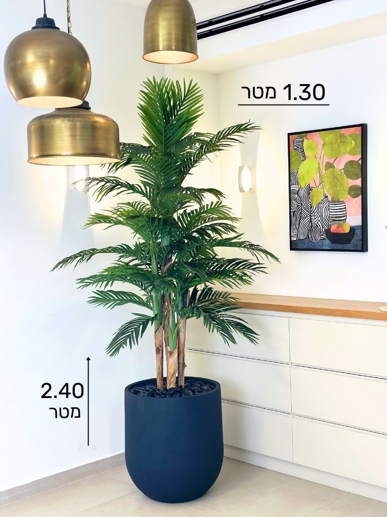 עץ מלאכותי דקל | כד אגס גדול | גובה 2.40 מטר