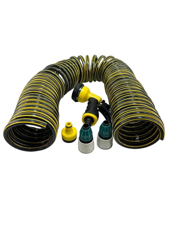 צנור גינה (קפיצינור) | באורך 7.5 מטר כולל אקדח 7 מצבים.