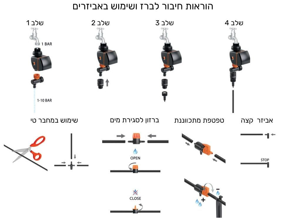 ערכת השקיה למרפסת | קלבר (הכל כלול)