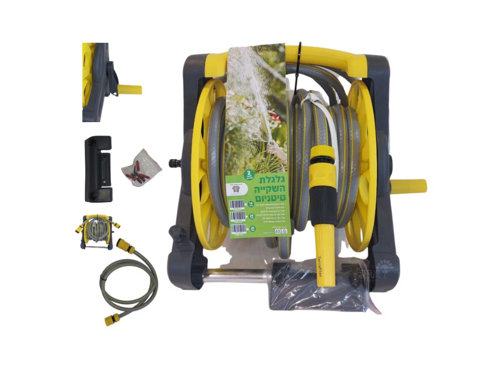 גלגלת וצינור | 20 מ' | כולל אקדח התזה