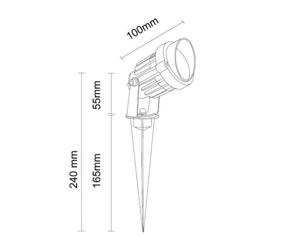 דוקרן גינה LED 5W | 12V | אור כחול