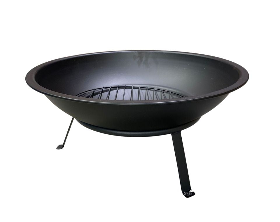 מדורת גן מברזל + רשת גריל | 55X24 | מידה M | שחור