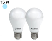 סט 2 נורות לד | 15W | בסיס E27 | אור קר