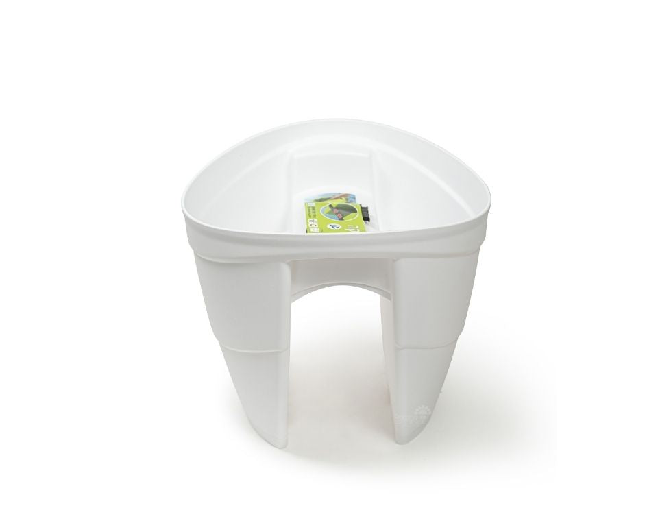 אדנית מעקה | לבן | דגם לילך | 40 ס״מ