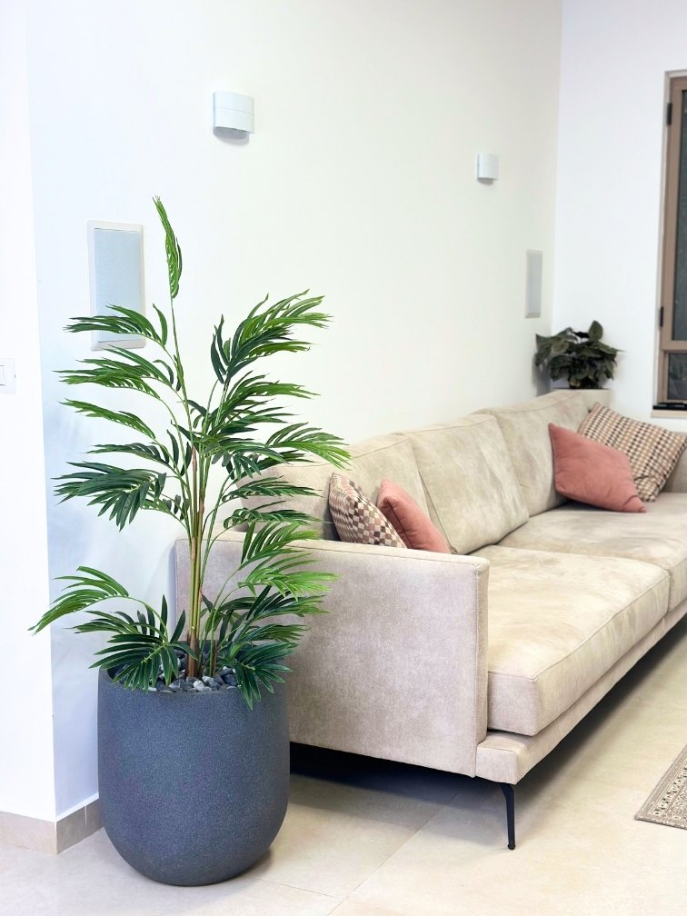 עץ מלאכותי דקל | כד אגס בינוני | גובה 1.60 מטר