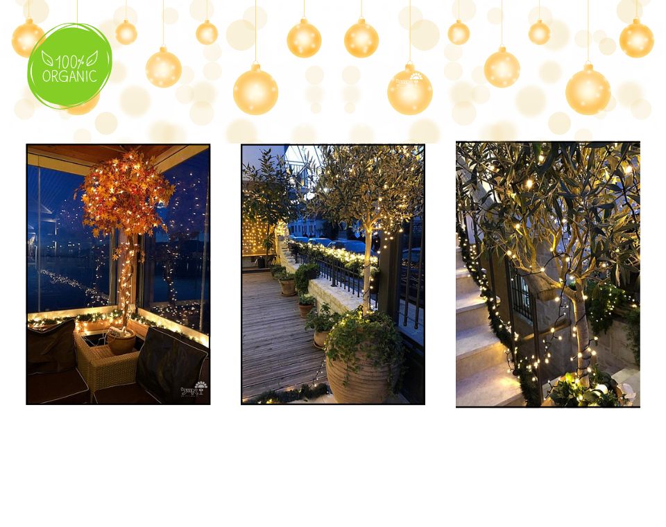 שרשרת תאורת לד סולארית | 100 נורות לד