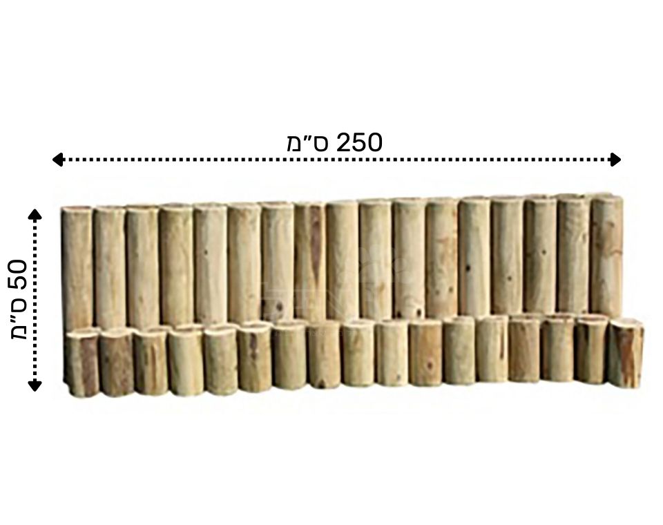 טרסה מעץ אורן | 0.5X2.5 מטר | 7X7 ס"מ