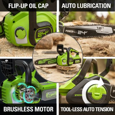 מסור שרשרת 24V "12 | סוללה 2Ah + מטען