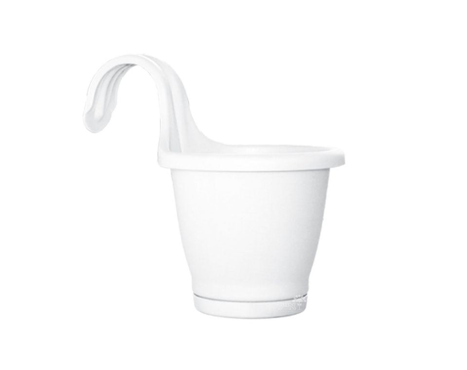 אדנית מעקה | לבן | 19 ס״מ