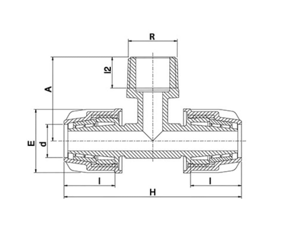 הסתעפות הברגה חיצונית 16 מ״מ | סדרה חומה